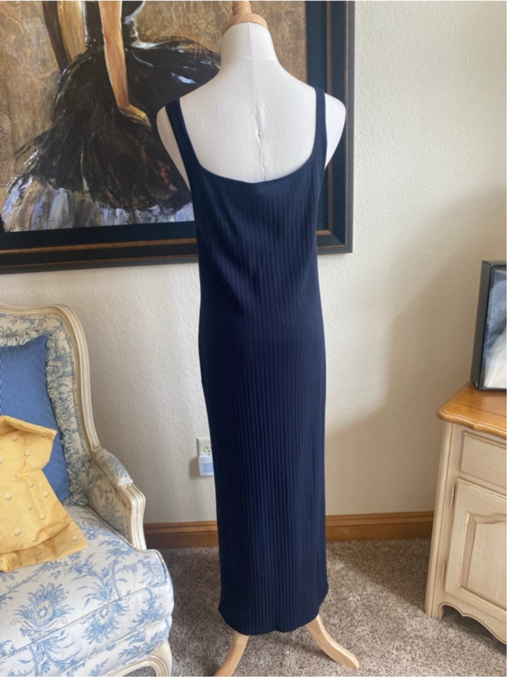 NWT Jenni Kayne Rib Tank Maxi Dress Dark Navy M - Picture 7 of 10